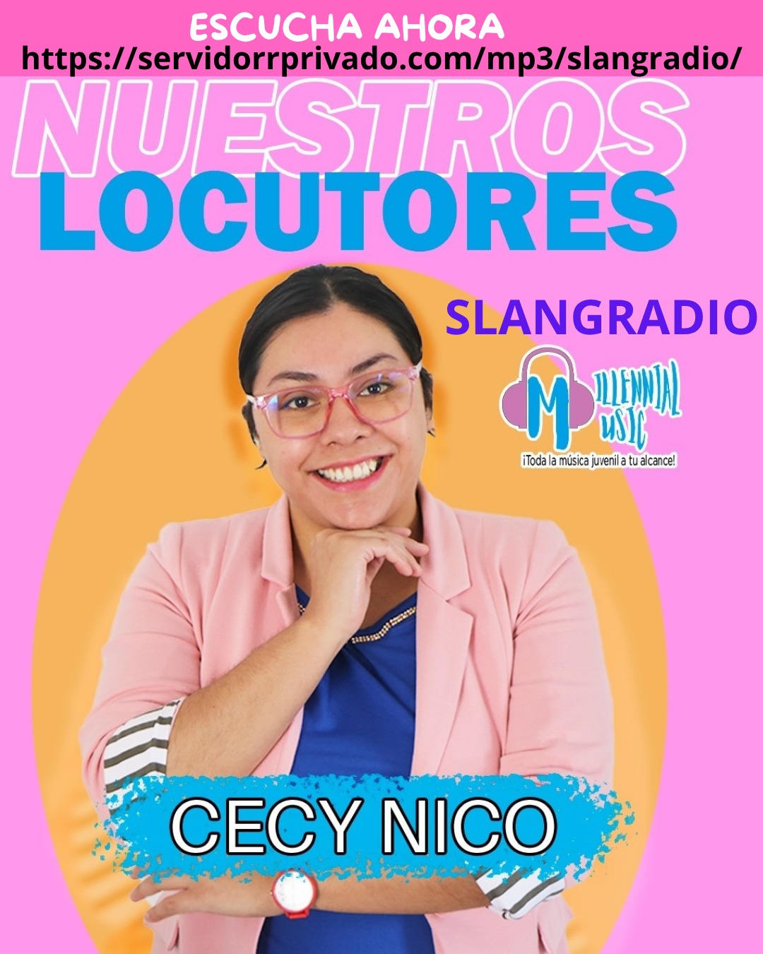Cecy Nico, locutora de SLANGRADIO